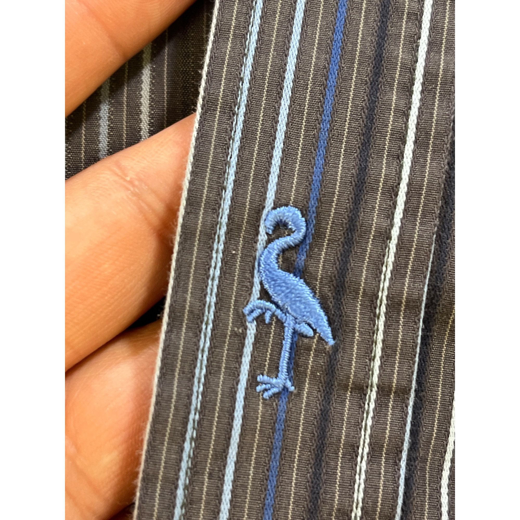 Taylor Byrd TailorByrd SKU 7780 Mens Blue and White Striped Button Down Size US XL / EU 56 / 4 - 10 Thumbnail