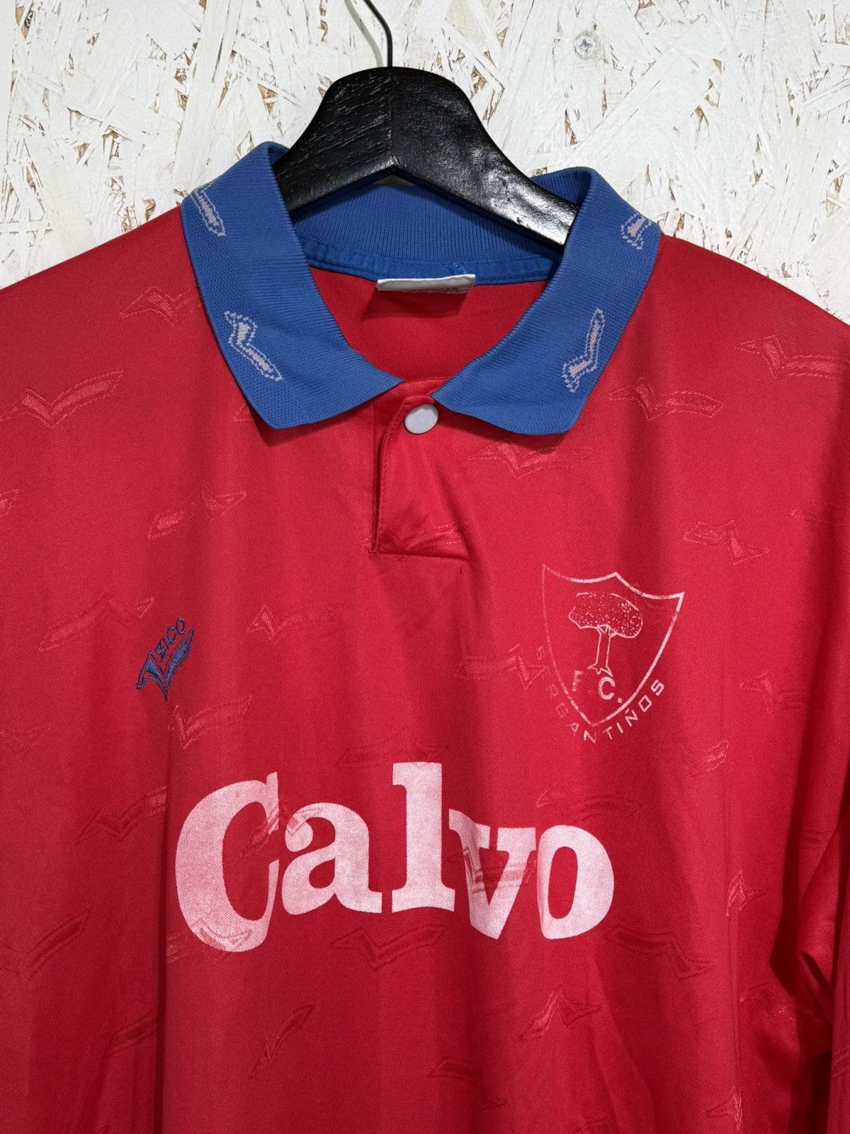 Vintage 90s Zico FC Bergantinos Spain #14 Match Worn Soccer Jersey L Size US M / EU 48-50 / 2 - 2 Thumbnail