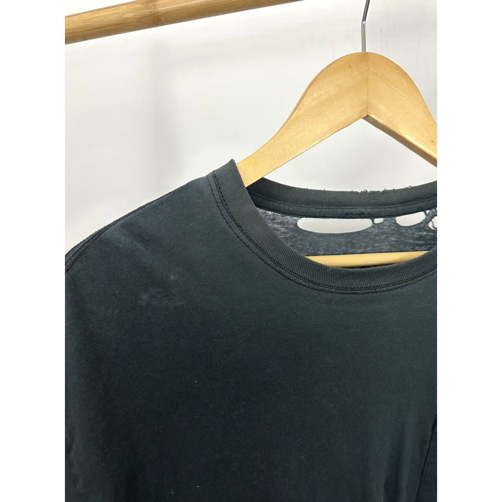 Vintage VTG Cotton T-Shirt XL Pocket Distressed Thrashed Worn Threadbare BOXY Grunge Size US XL / EU 56 / 4 - 4 Thumbnail