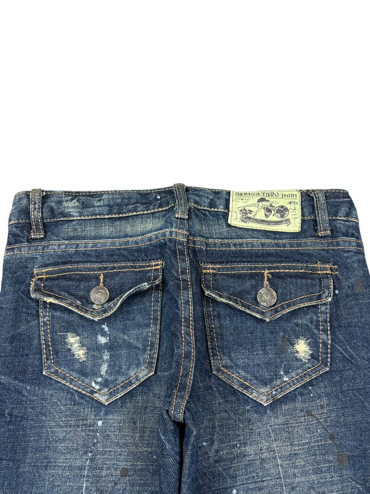 Hysteric Glamour Vintage Japanese Painted Splattered Distress Flare Jeans Size 31" - 8 Thumbnail