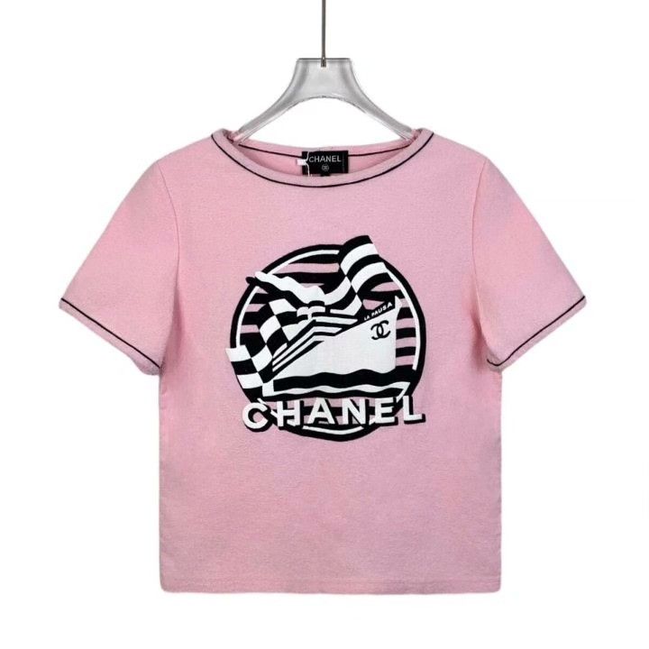 Chanel Chanel Cruise Pink Sailboat Print Cotton T-Shirt Size S / US 4 / IT 40 - 1 Thumbnail