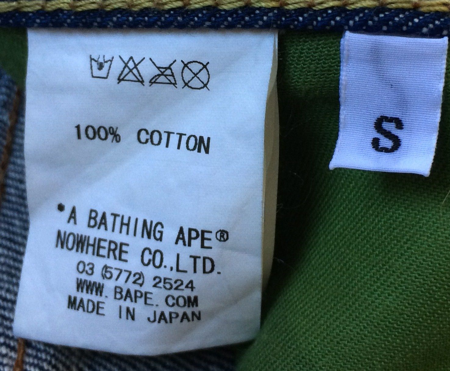 Bape OG Bape Spellout Logo Denim Size US 30 / EU 46 - 10 Thumbnail