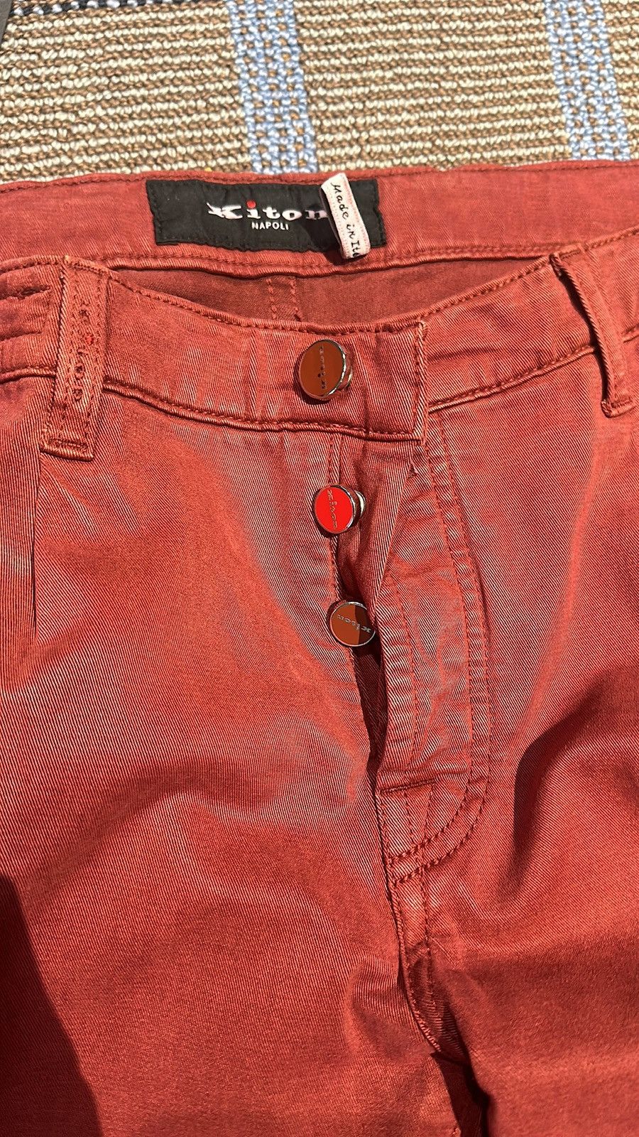 Kiton pants size 33 red/ burgundy