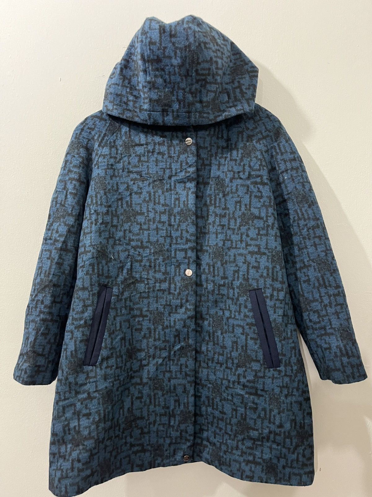 Japanese Brand 💥Rare💥 The East Shop WOOL Fullprinted Monogram Long Coats Size M / US 6-8 / IT 42-44 - 3 Thumbnail