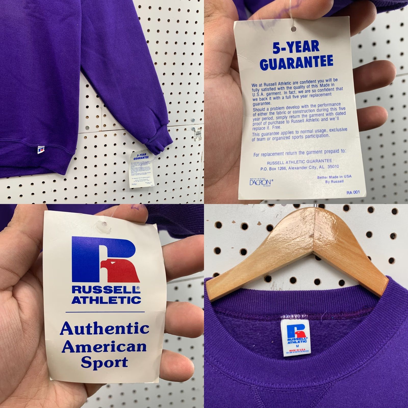 Russell Athletic VINTAGE Russell Athletic Shirt Mens M Purple 80s Crewneck Sweatshirt USA Size US M / EU 48-50 / 2 - 8 Thumbnail