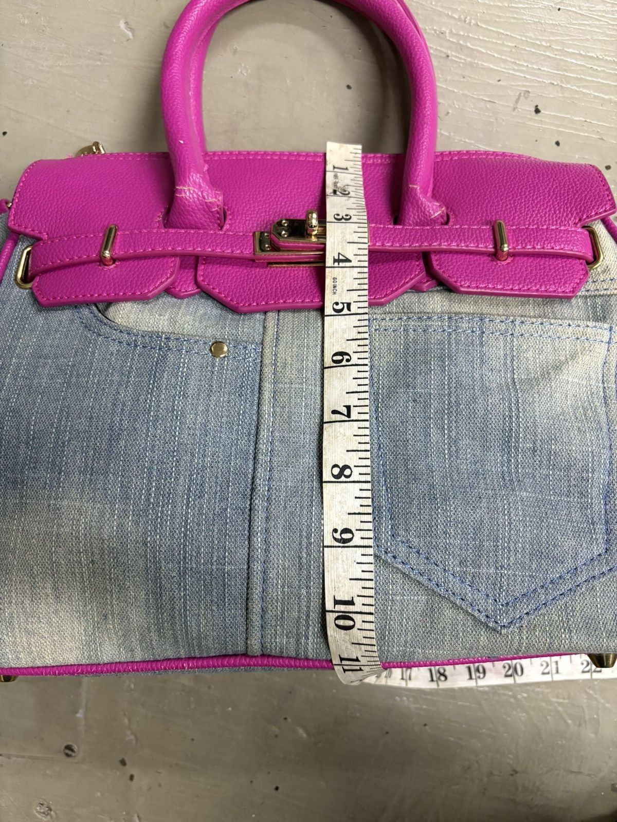 Handmade Levi’s Inspired Birkin bag Custom Made Barbie Style Size ONE SIZE - 16 Thumbnail