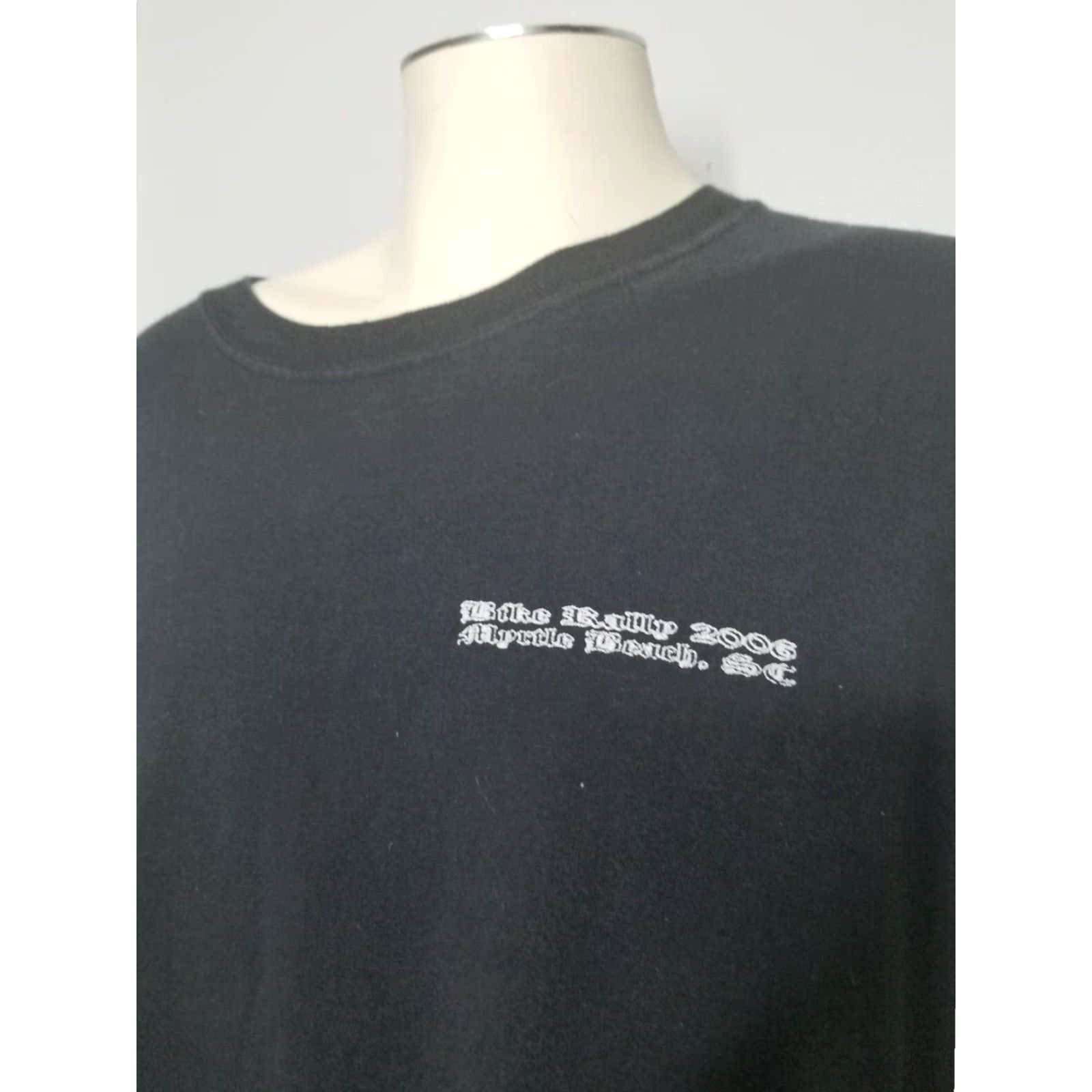 Harley Davidson Retro Harley Davidson T-Shirt Mens 3XL Black Eagle American Flag Bike Week Myrtle Beach SC 2006 Graphic Tee Crew Neck Short Sleeve Big & Tall Casual Size US XXL / EU 58 / 5 - 4 Thumbnail