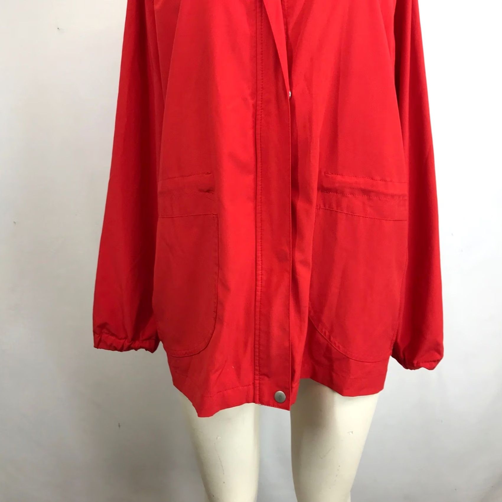 Vintage Lane Bryant Red Zip Front Lightweight Jacket Women's 14/16 Size XL / US 12-14 / IT 48-50 - 3 Thumbnail