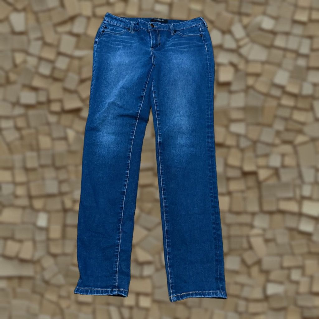Vintage Liverpool Jeans Women's Size 10 Blue Denim Skinny Mid Rise 5-Pocket Stretch Jeans Size 32" / US 10 / IT 46 - 1 Thumbnail