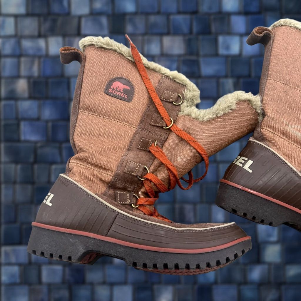 SOREL Sorel Boots Womens 8 Tivoli Fleece Winter Faux Fur Lined NL2094-256 Brown Snow Boot Womens Size M / US 6-8 / IT 42-44 - 1 Thumbnail