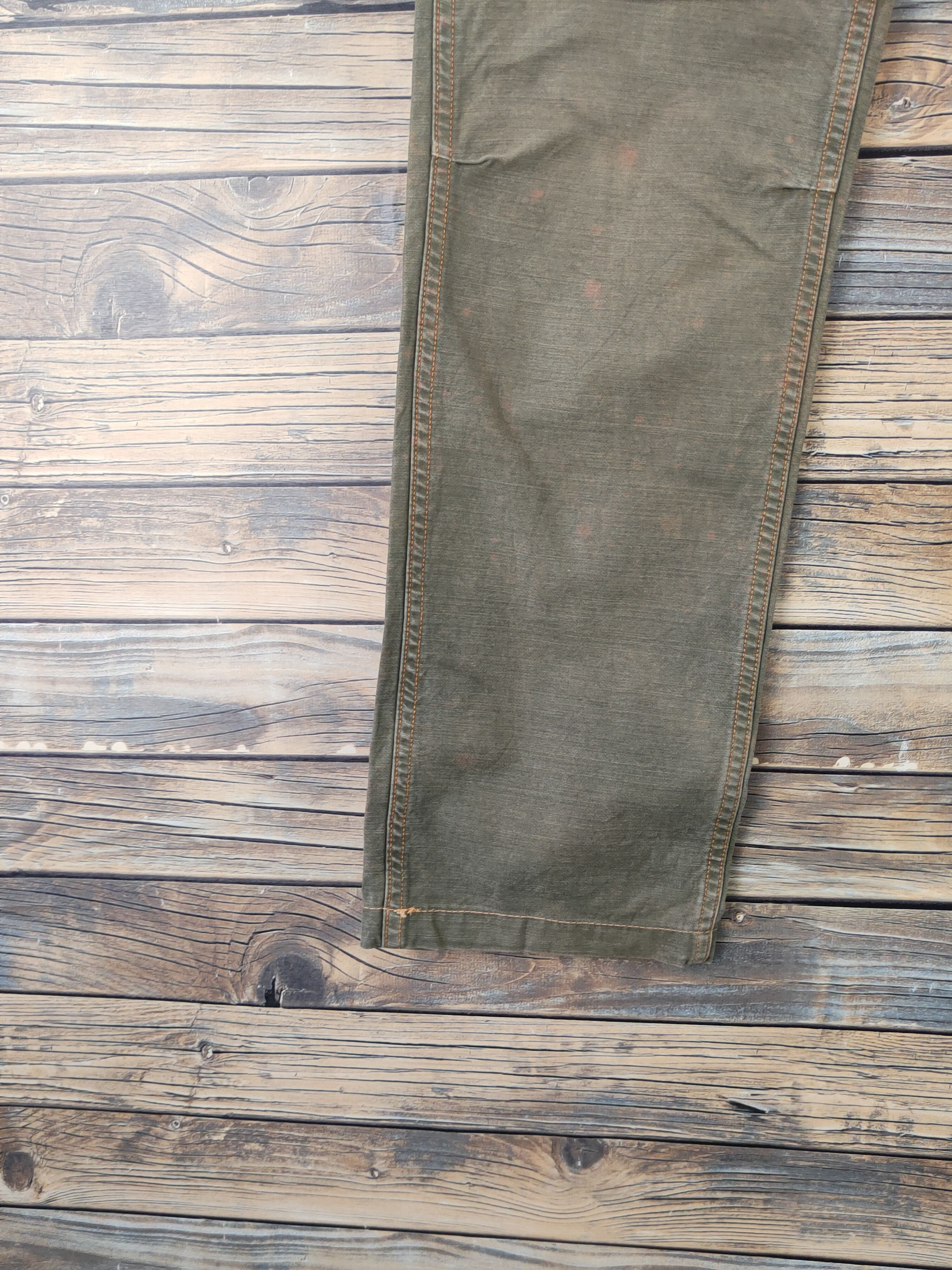 Johnbull DL Johnbull Olive Faded Multipocket Cargo Pants #46-055 Size US 29 - 4 Thumbnail