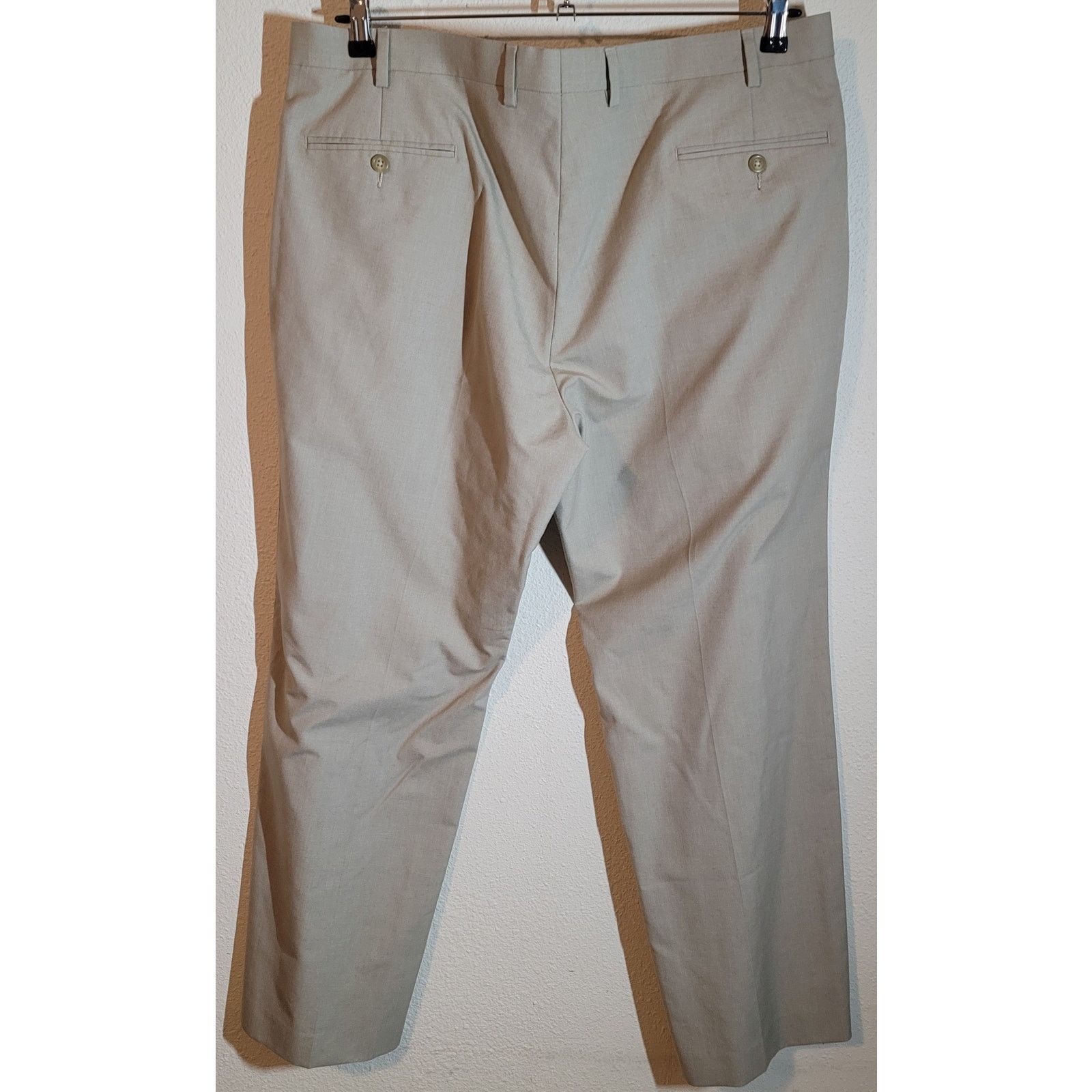 Chaps Chaps Beige Flat Front Men Dress Pants 40 X 30 Straight Leg Size US 40 / EU 56 - 2 Thumbnail