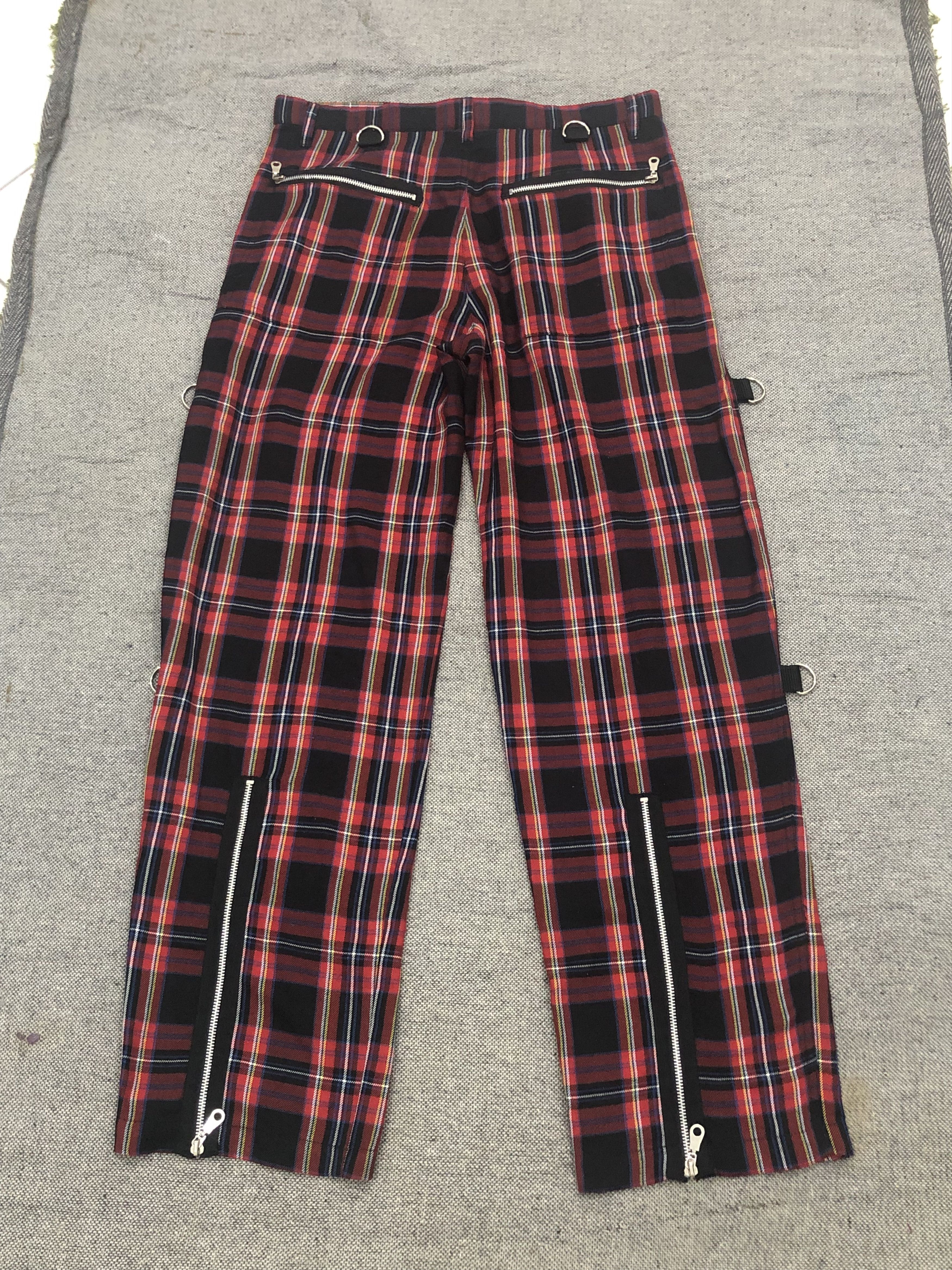 Japanese Brand Rare Mordid Threads Plaid Punk Bondage Pants Size 34 Size US 34 / EU 50 - 2 Thumbnail