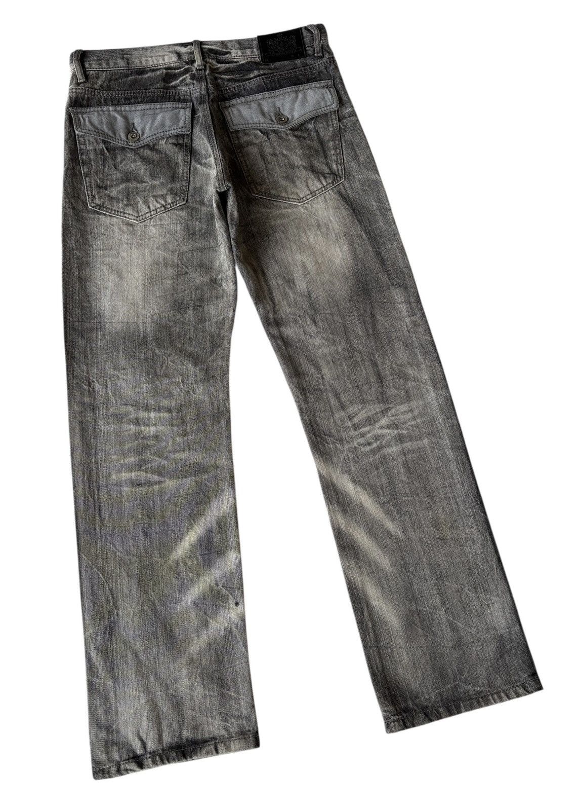 Kapital Vintage Thrashed Smoke Gray Distressed Denim Jeans Size US 33 - 4 Thumbnail