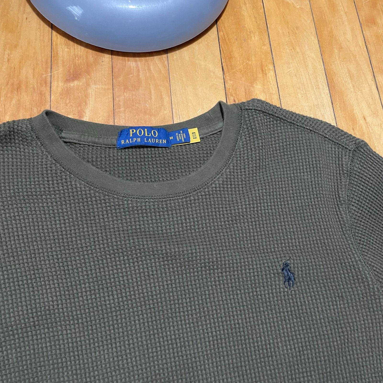 Polo Ralph Lauren Polo Ralph Lauren Army Green Thermal Long Sleeve Shirt M Size US M / EU 48-50 / 2 - 2 Thumbnail