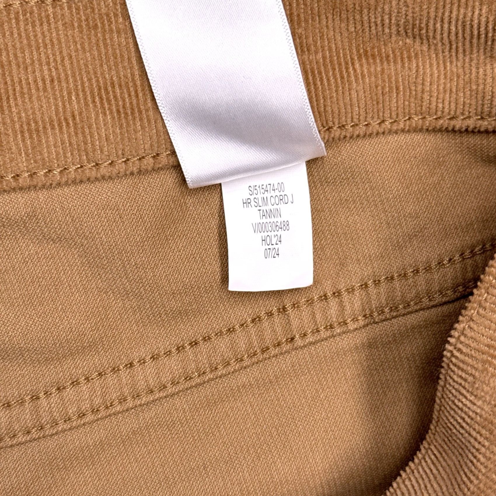 Banana Republic Banana Republic High Rise Slim Corduroy Pants Womens 30 Tan Slimming Cotton Elastane 25.5in Inseam Tapered City Travel Casual - Logo Front Flat Front Size 30" / US 8 / IT 44 - 6 Thumbnail