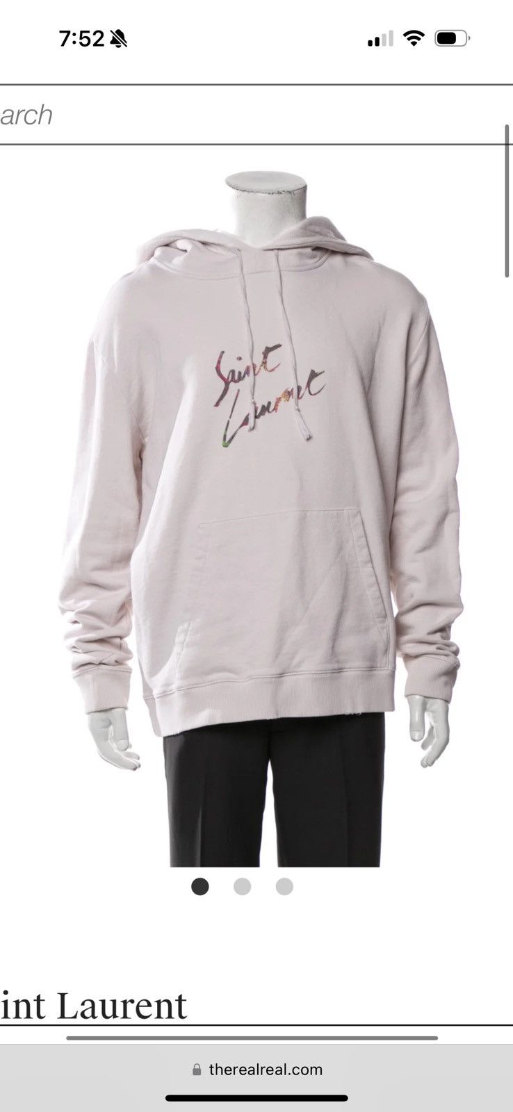 Yves Saint Laurent Saint Laurent Animal Print Logo Hoodie Beige Size US M / EU 48-50 / 2 - 1 Thumbnail