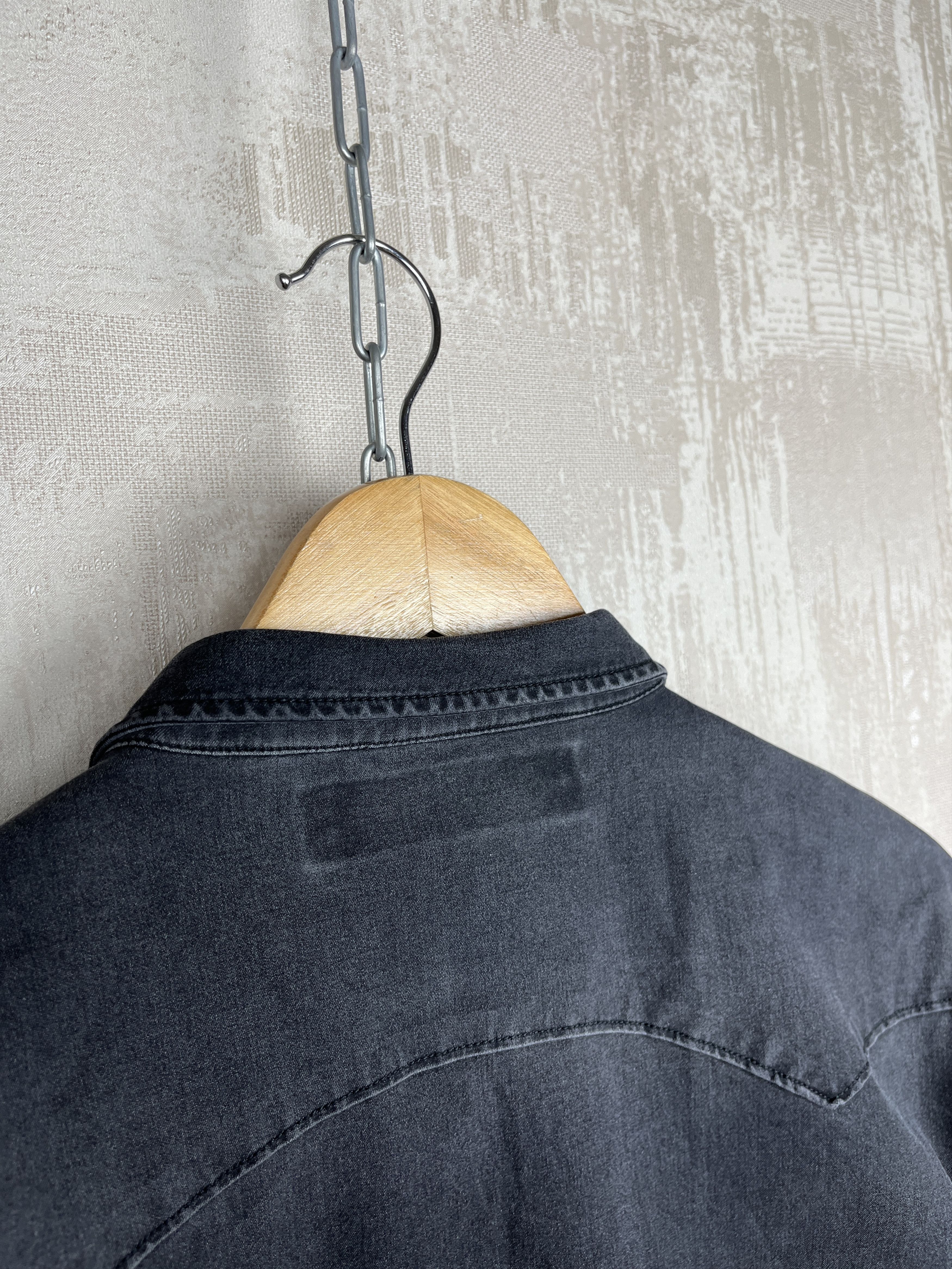 Replay Replay Hyperflex Western Pearl Snap Denim Shirt Slim Fit Size US M / EU 48-50 / 2 - 16 Thumbnail