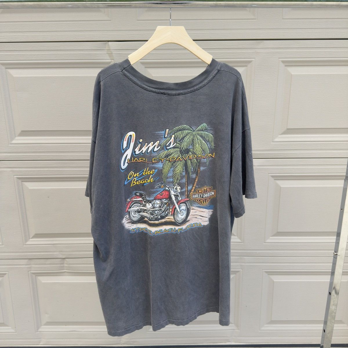 Harley Davidson 90s Harley Thrashed Faded Distressed Shirt ERD Grunge Biker Size US XXL / EU 58 / 5 - 2 Thumbnail