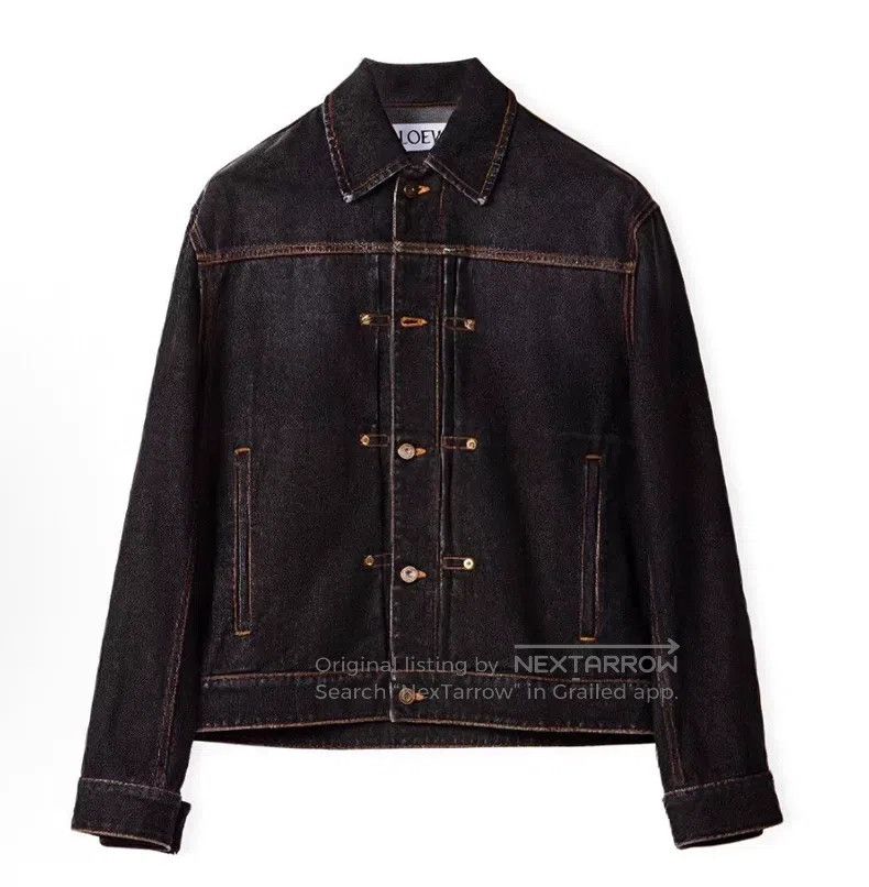 Loewe Loewe Washed Distressed Floral Print Denim Jacket Size US M / EU 48-50 / 2 - 1 Thumbnail