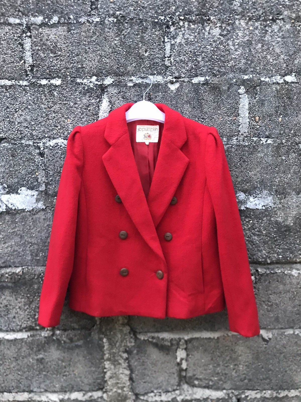 Designer × Japanese Brand × Vintage ⚡️Vintage J.b Pumpkin Wool Double Breasted Cropped Coat Size S / US 4 / IT 40 - 1 Thumbnail