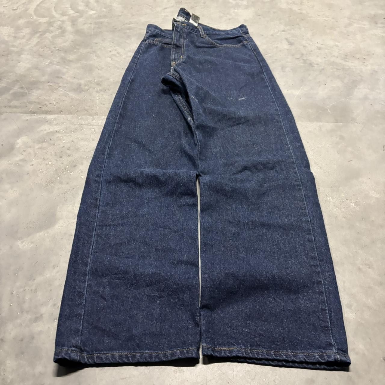 Japanese Brand × Vintage Crazy Vintage Y2K/2000s Baggy Grunge Dark Wash Skater Denim Jeans! Size US 36 / EU 52 - 3 Thumbnail