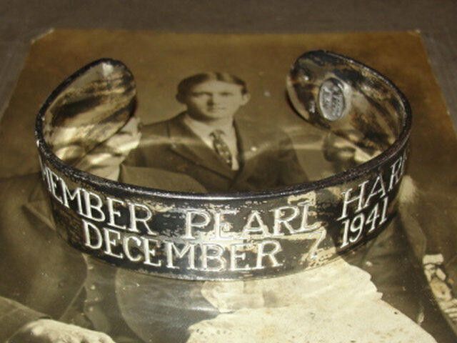 Antiqued Silver Men's Pearl Harbor Cuff Bracelet AlbertoJuan