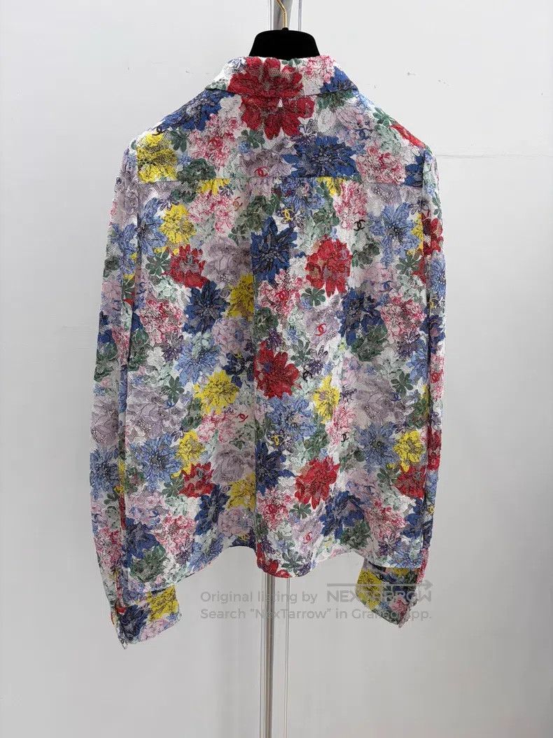 Chanel Chanel Colourful flower lace hollow full logo long-sleeved Size XS / US 0-2 / IT 36-38 - 2 Thumbnail