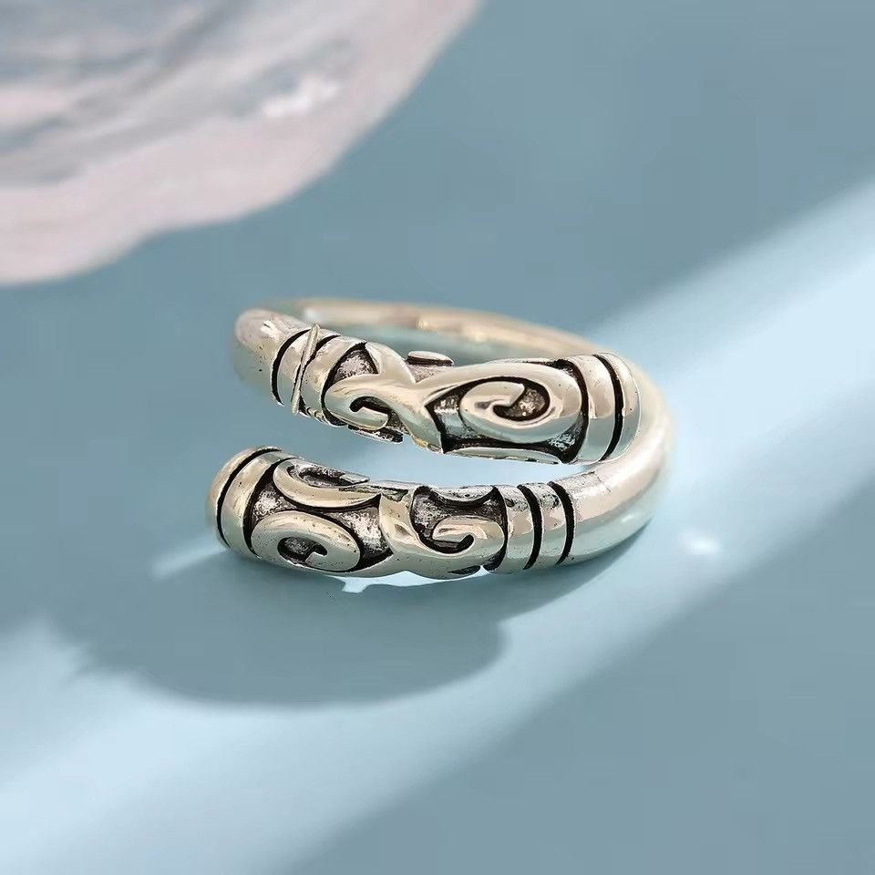 Jewelry × Sterling Silver × Vintage Tight Spell Wukong's Weapon 925 Sterling Silver Ring Size ONE SIZE - 5 Thumbnail