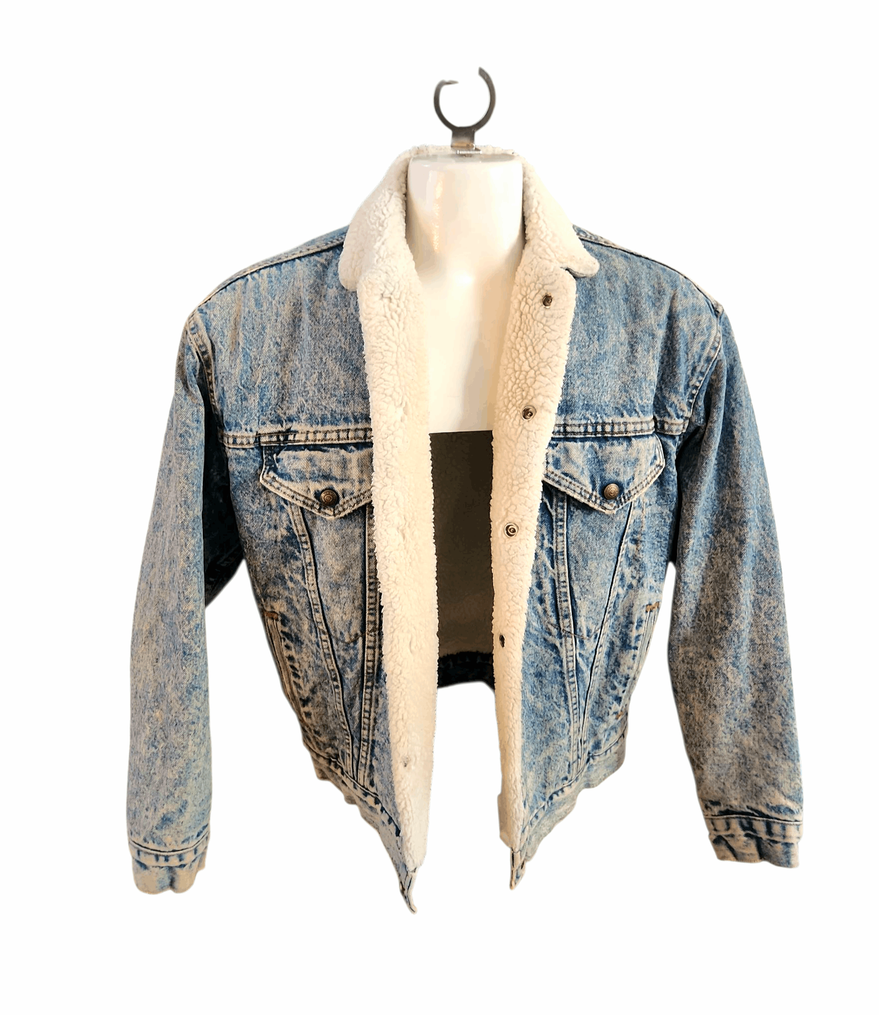 Levi's Levi's True Vintage Acid Wash Denim Trucker Jacket XL Sherpa Size US XL / EU 56 / 4 - 5 Thumbnail