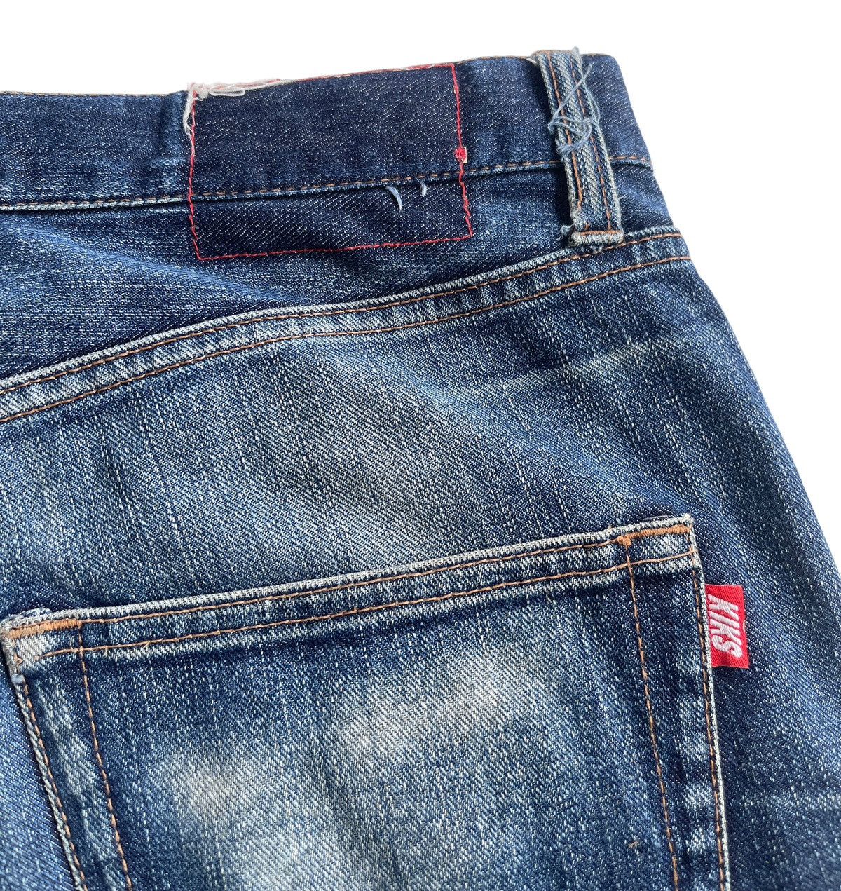 Japanese Brand KIKS TYO Tapered Straight Blue Denim Size US 34 / EU 50 - 9 Thumbnail