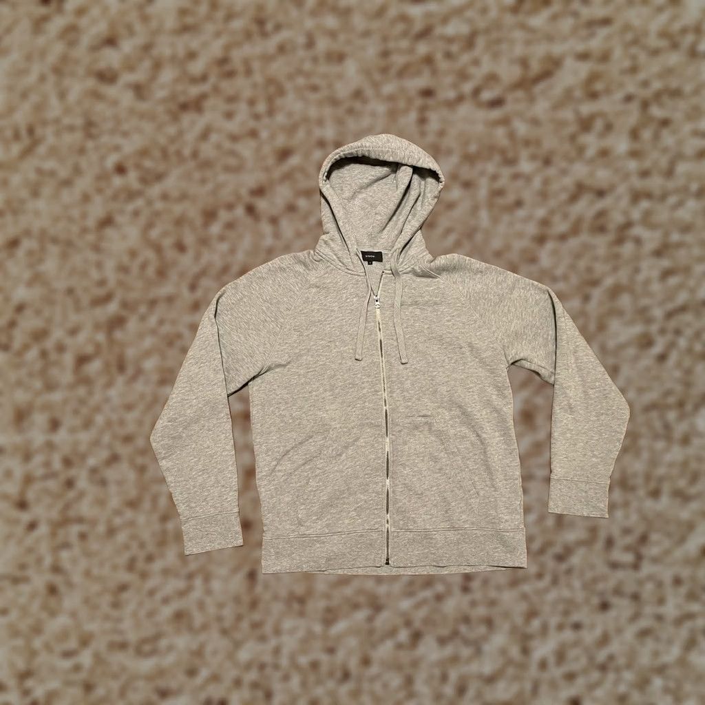 Vince Vince Cotton French Terry Zip Hoodie Sweatshirt Heather Gray MR7929217A Men M Jacket Hoodie? Size US M / EU 48-50 / 2 - 1 Thumbnail