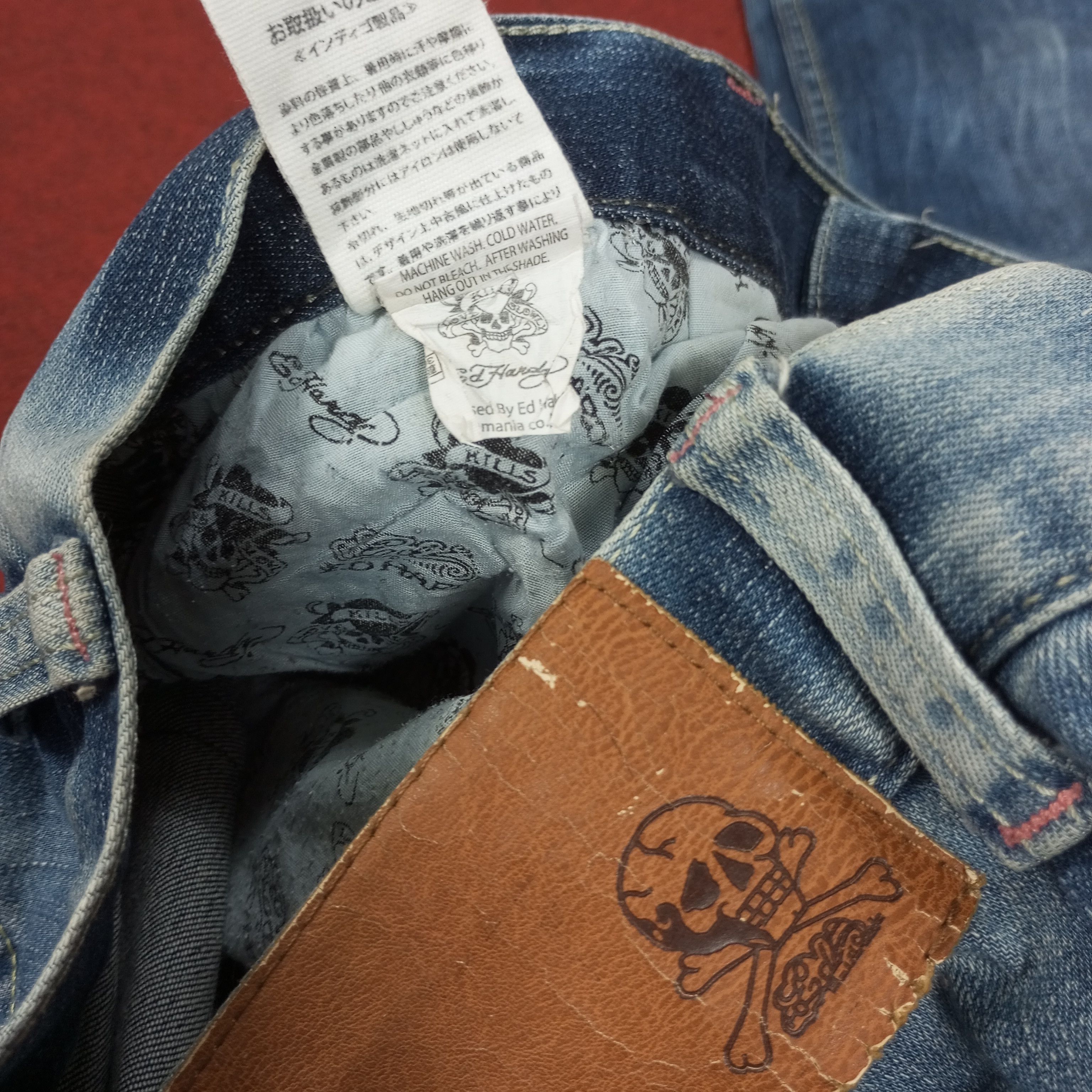 Christian Audigier × Ed Hardy × Vintage Ed Hardy Skulls Design Streetwear Style Jeans Size US 35 - 14 Thumbnail