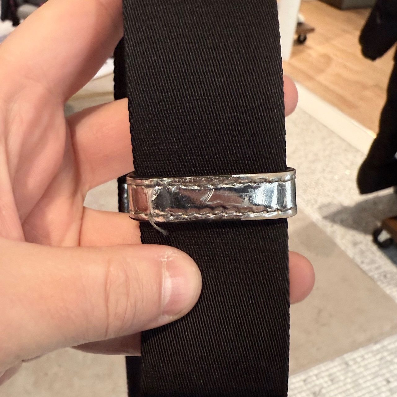 Prada Prada Metallic Silver Chrome Spazzolato Brique Crossbody Bag Size ONE SIZE - 17 Thumbnail