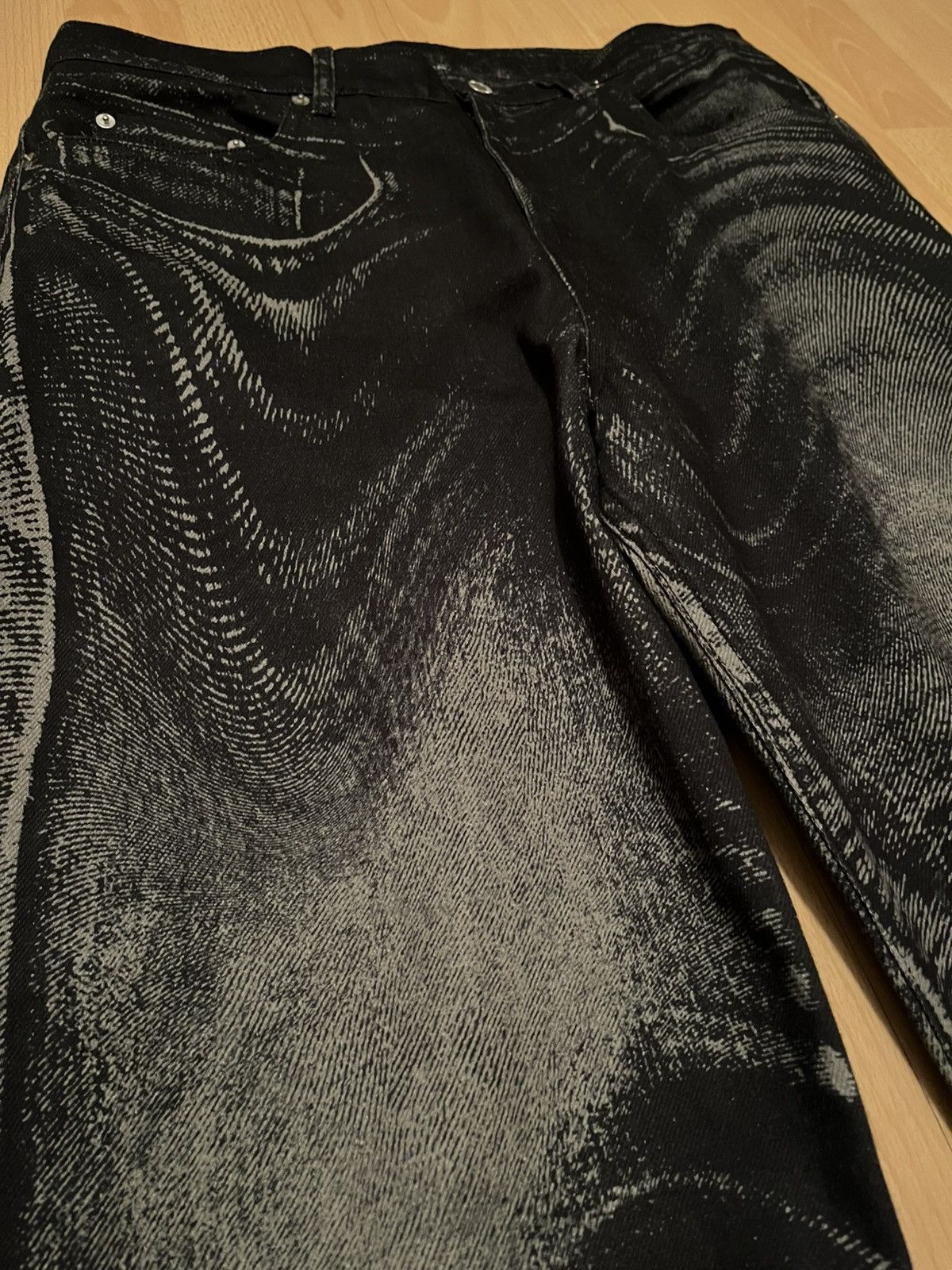 CamperLab Camperlab distorted abstract print denim jeans trompe l’oeil Size US 32 / EU 48 - 2 Thumbnail