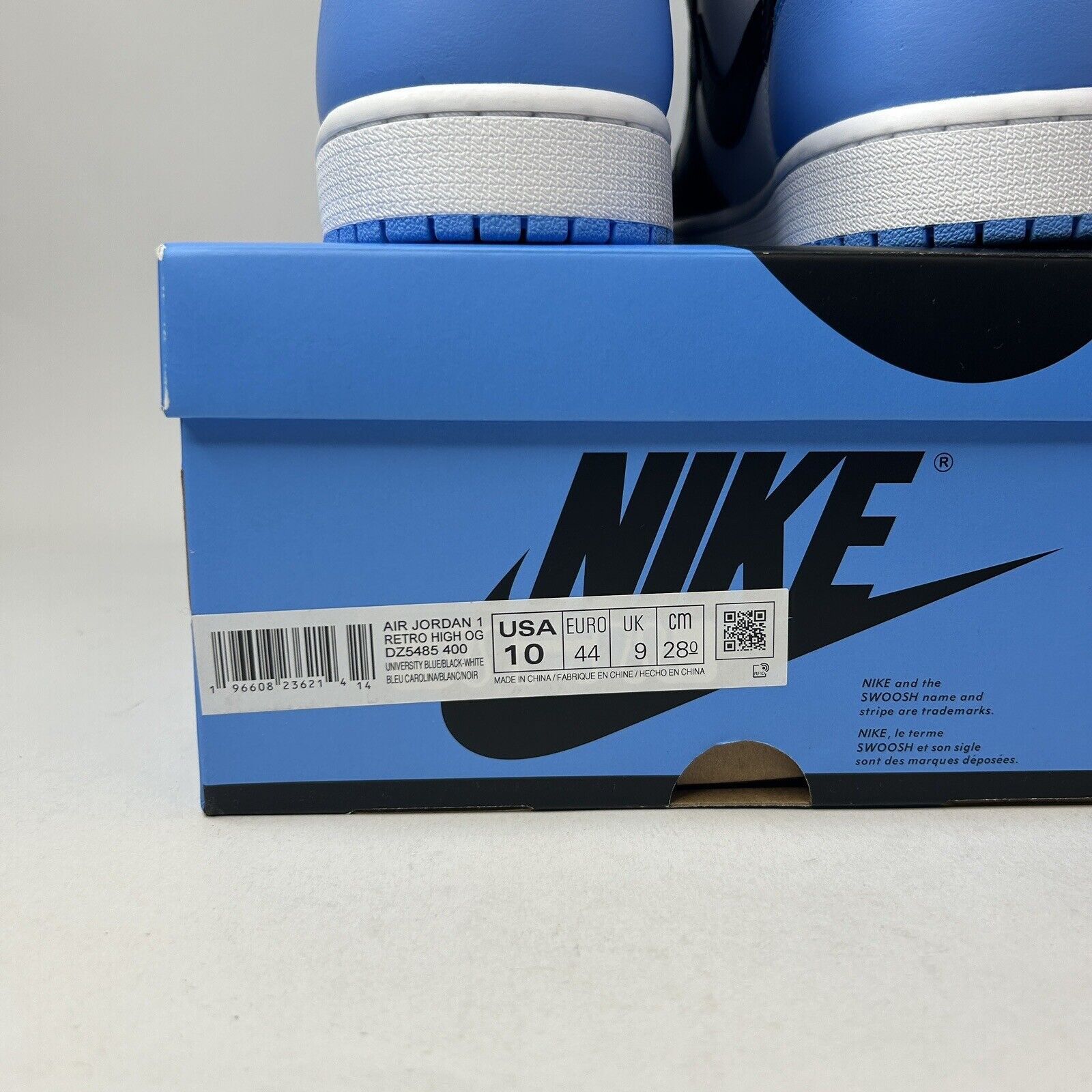 Jordan Brand Nike Air Jordan 1 Retro High OG “UNC Toe/University Blue” Size US 10 / EU 43 - 5 Thumbnail