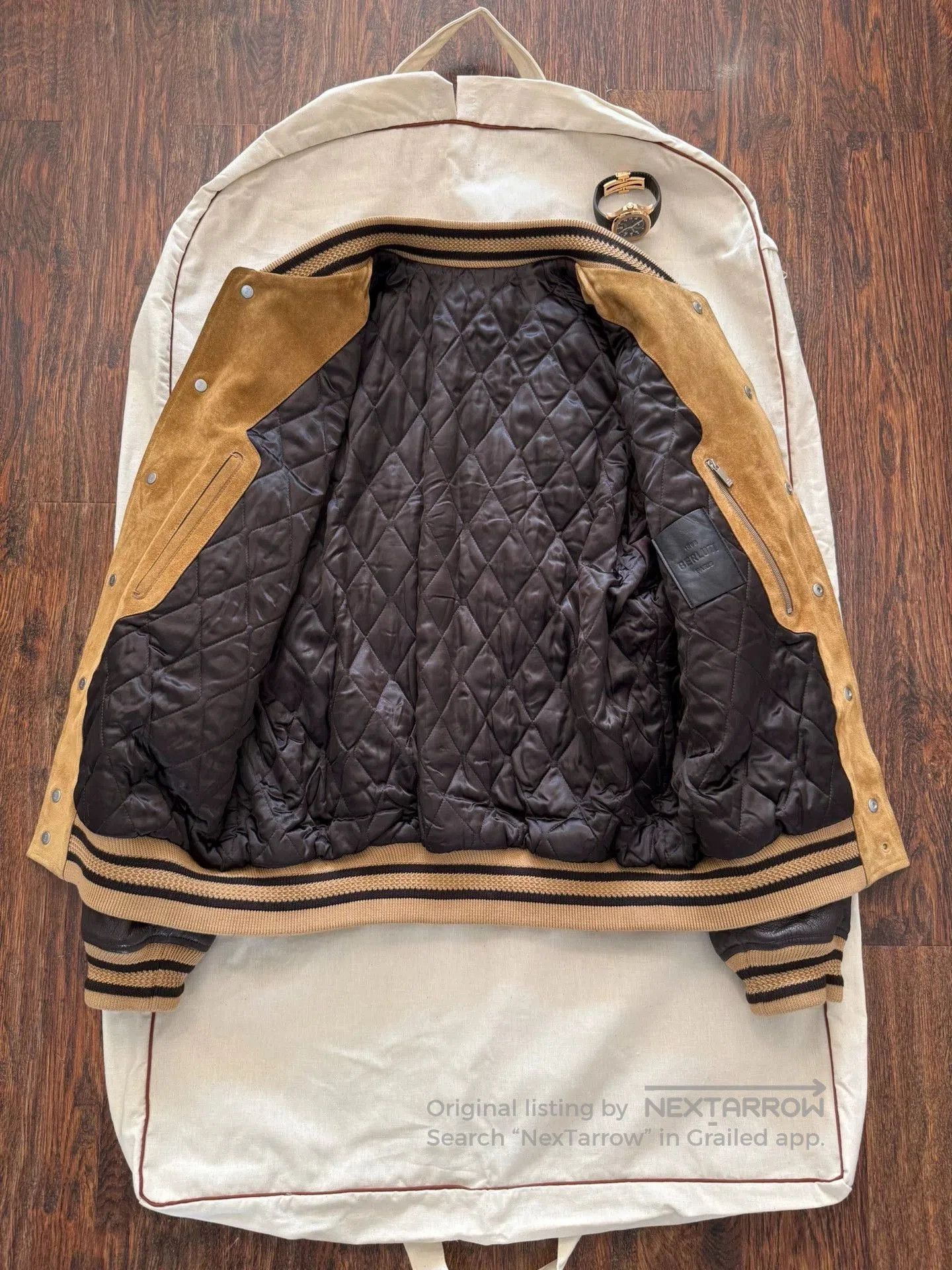 Berluti Varsity Style Leather & Suede Jacket. Size US M / EU 48-50 / 2 - 3 Thumbnail