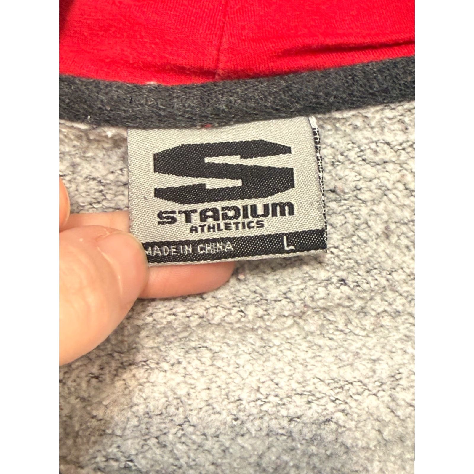 Vintage Stadium Athletics Hoodie Men's Large Gray Wisconsin Badgers Sweatshirt Size US L / EU 52-54 / 3 - 6 Thumbnail