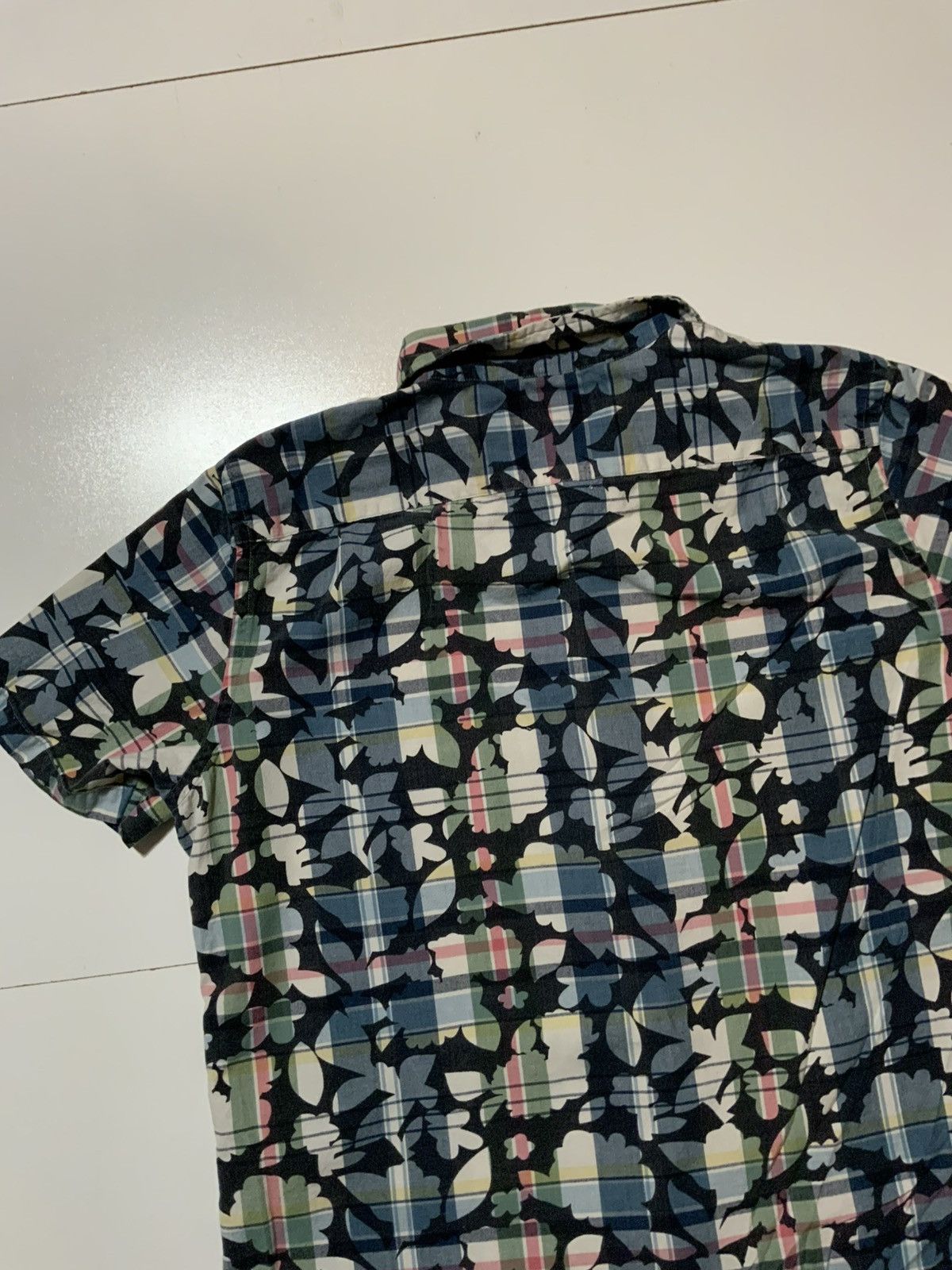 Jack Spade Jack Spade New York Plaid Hawaiian Floral S/S Button Shirt Size US L / EU 52-54 / 3 - 4 Thumbnail