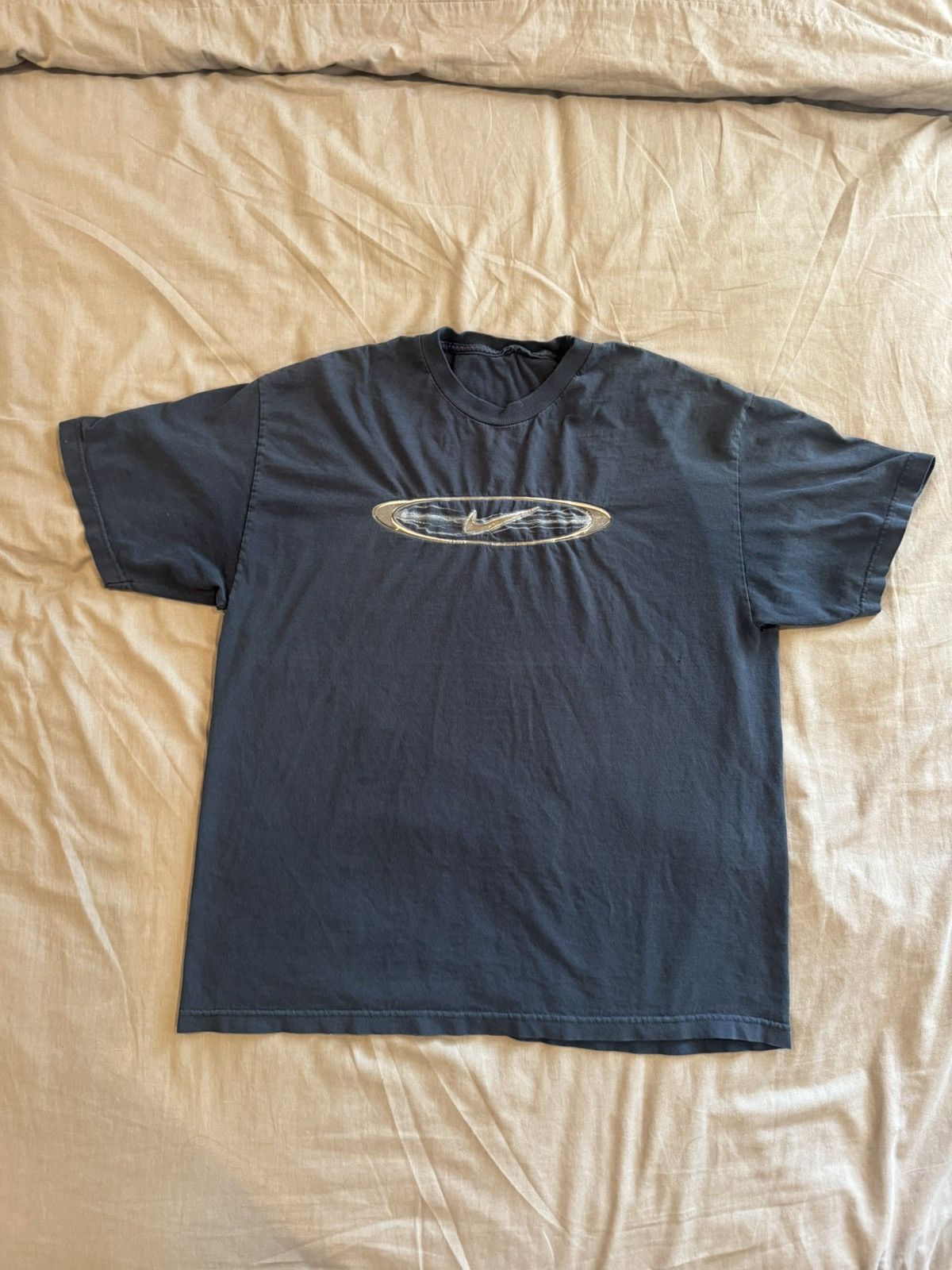 Nike Vintage 90s Nike Y2K Navy Blue Lightning swoosh logo Size US M / EU 48-50 / 2 - 1 Thumbnail