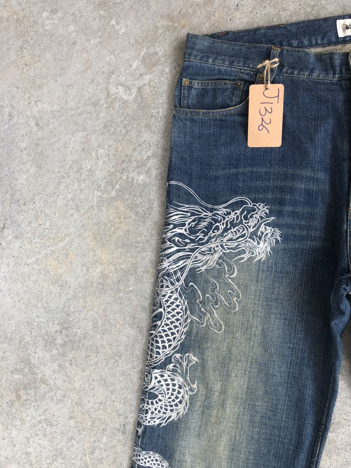 Karakuri Tamashii Karakuri Tamashii Embroidered Jeans Distressed Deni Size US 38 / EU 54 - 4 Thumbnail