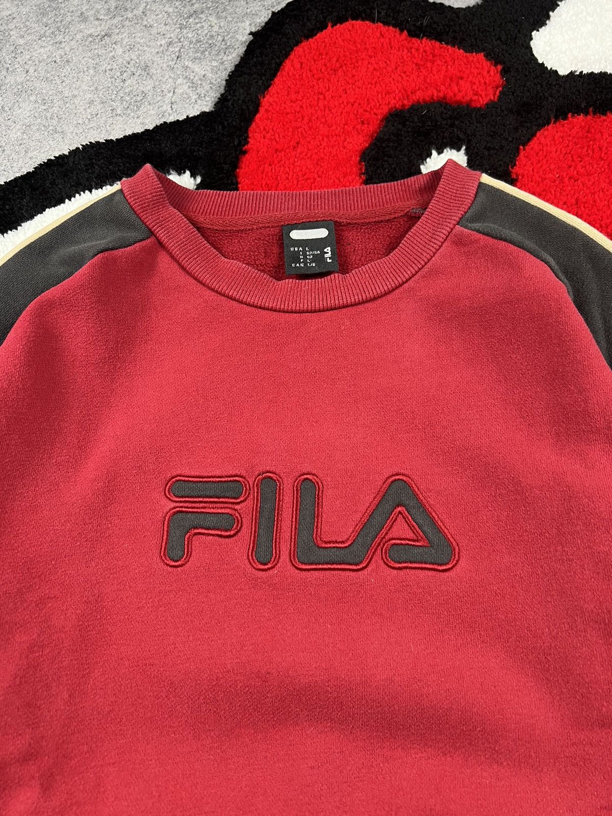 Fila Vintage Fila Big Centr Logo Retro Red Y2K Sweatshirt Size US L / EU 52-54 / 3 - 5 Thumbnail