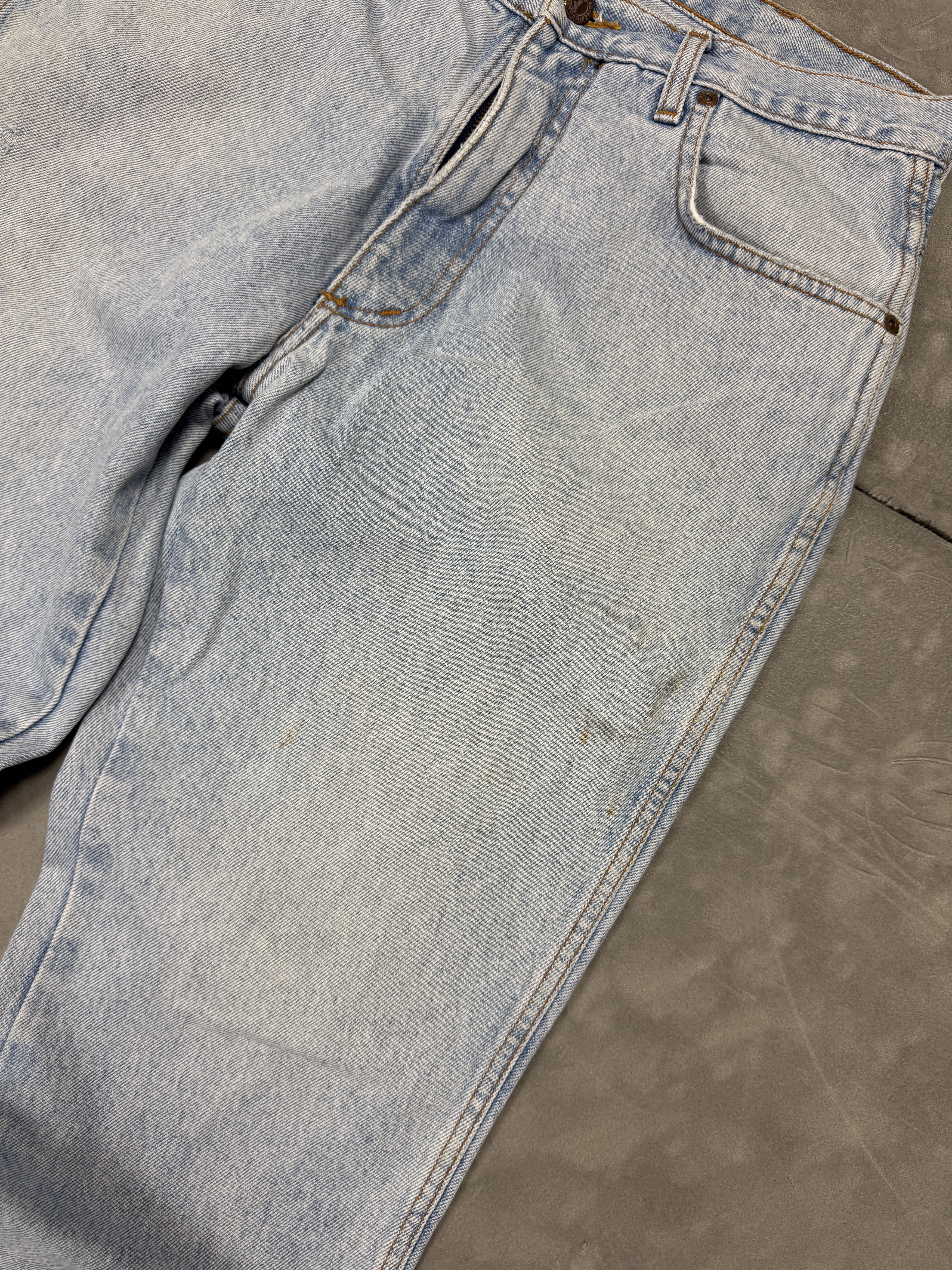 Vintage × Wrangler Vintage Wrangler washed faded denim babyblue 90s baggy Size US 32 / EU 48 - 14 Thumbnail