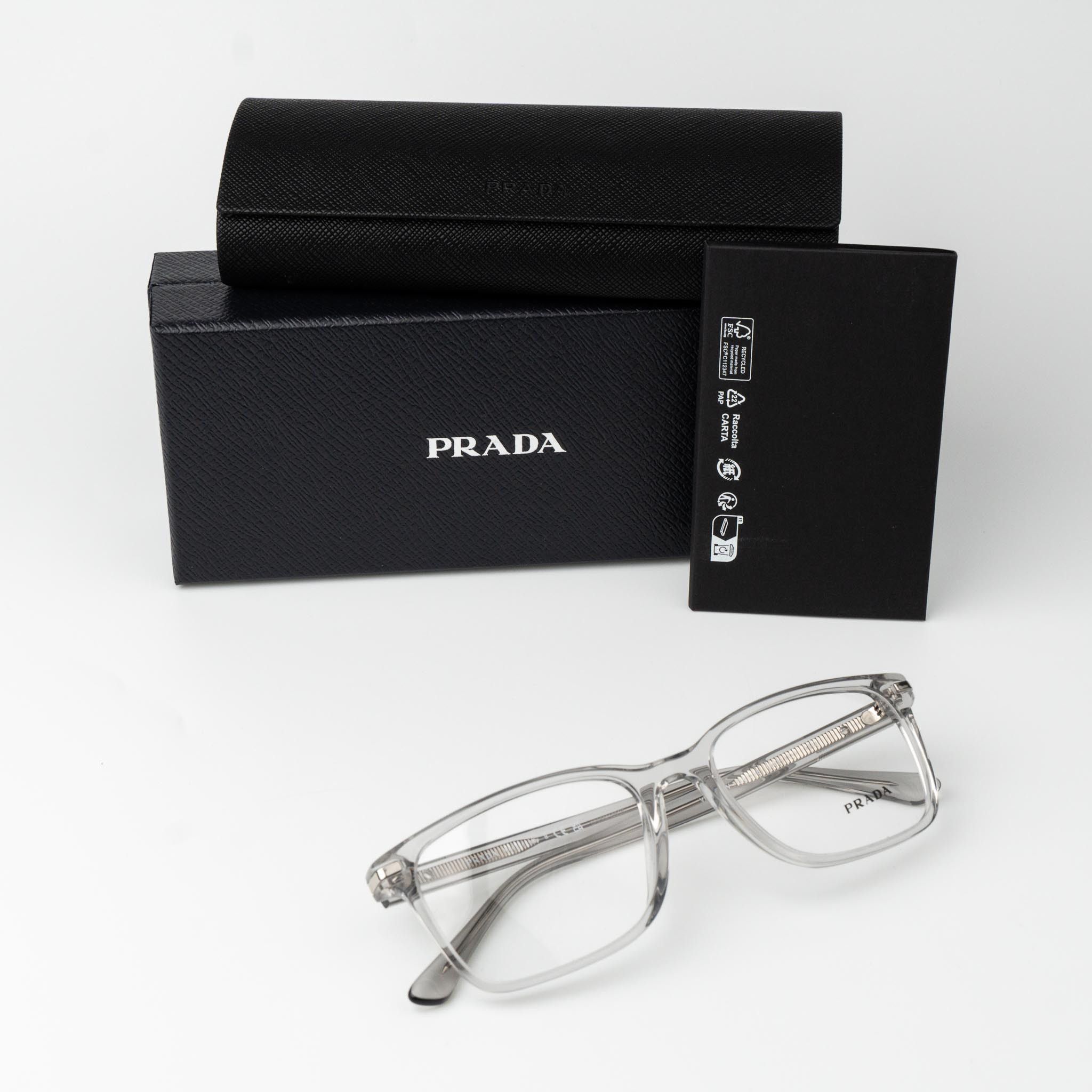 Prada Prada Men Eyeglasses Square Unisex PR14WV U431O1 BRAND NEW Size ONE SIZE - 9 Thumbnail