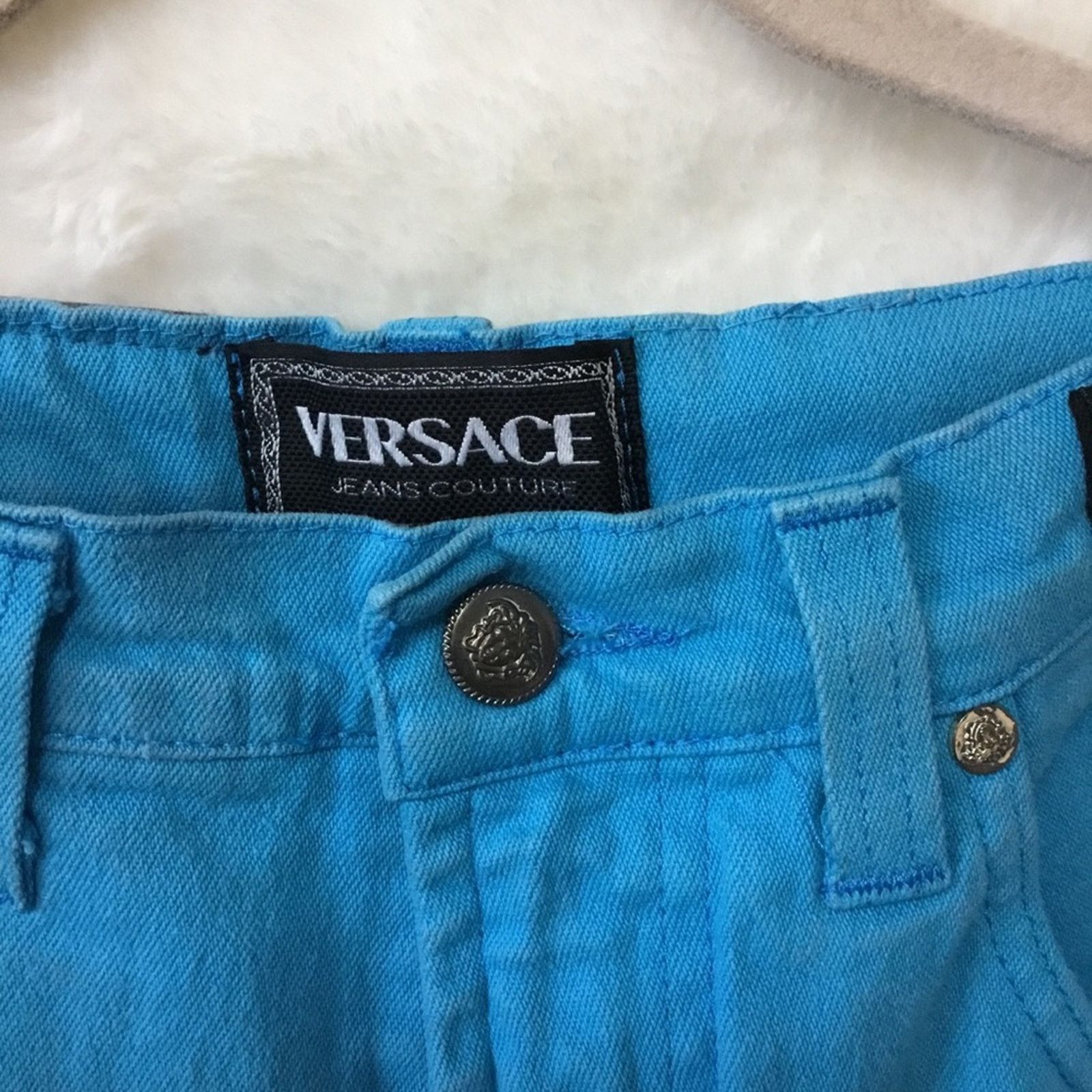 Versace Jeans Couture Versace Jeans Couture Bright Blue Stretch Denim Jeans Size 31" - 4 Thumbnail