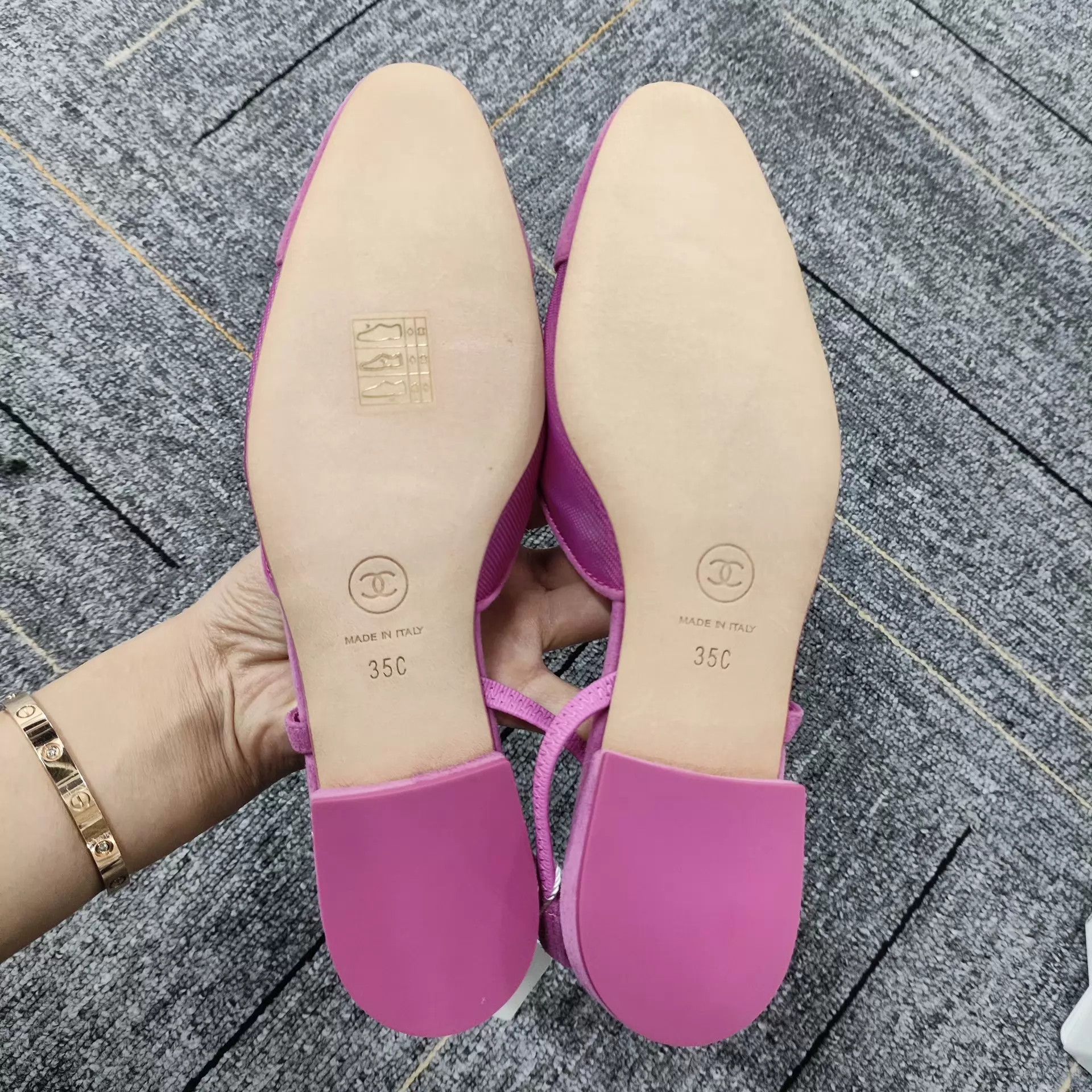 Chanel Chanel 22S Pointed Toe Ballet Sandals Hot Pink New EU35 Size US 4.5 / IT 34.5 - 3 Thumbnail