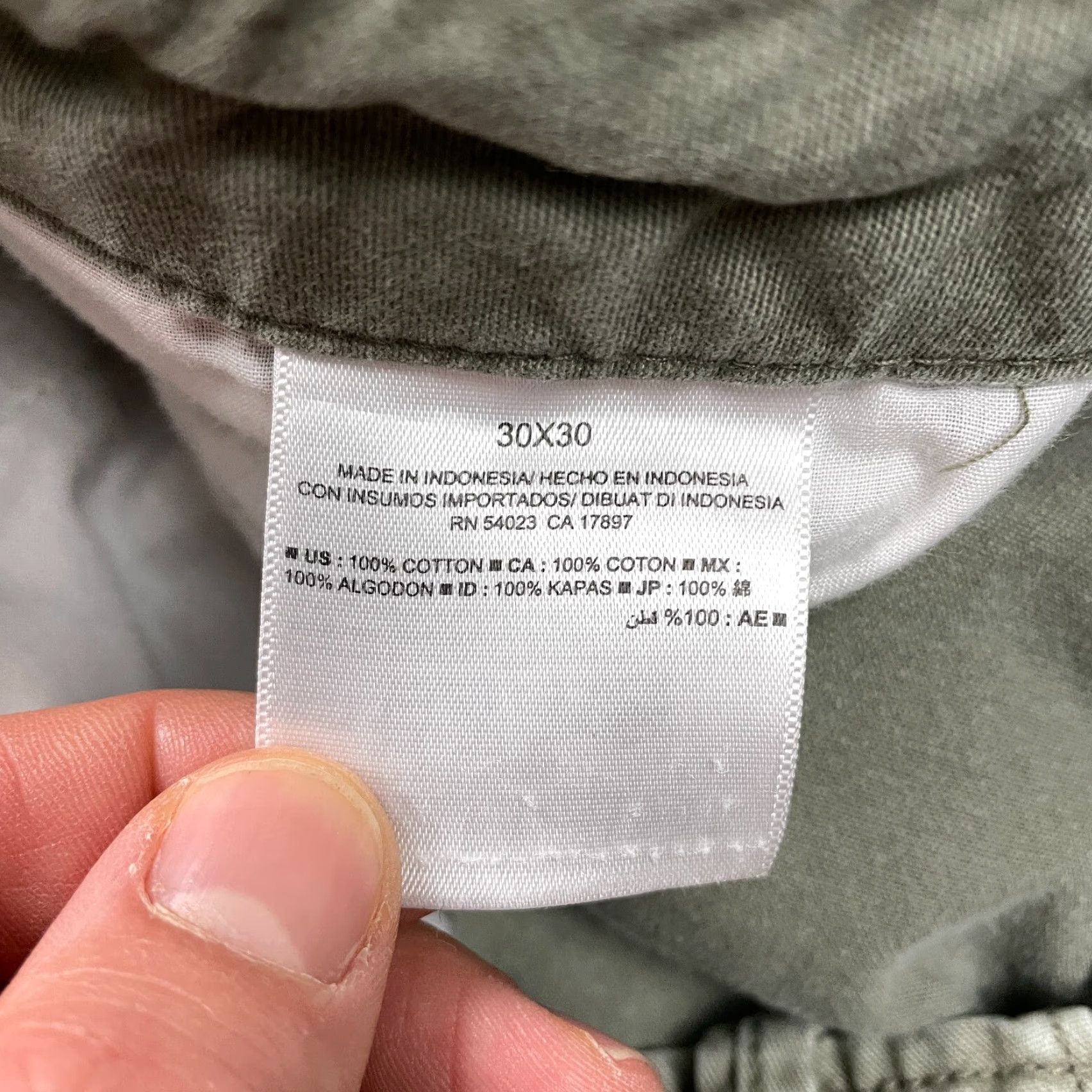 Old Navy NAVY Old Navy Chino Pants Mens 32x29 Army Green Straight Leg Flat Front Pocket Casual Size US 32 / EU 48 - 6 Thumbnail