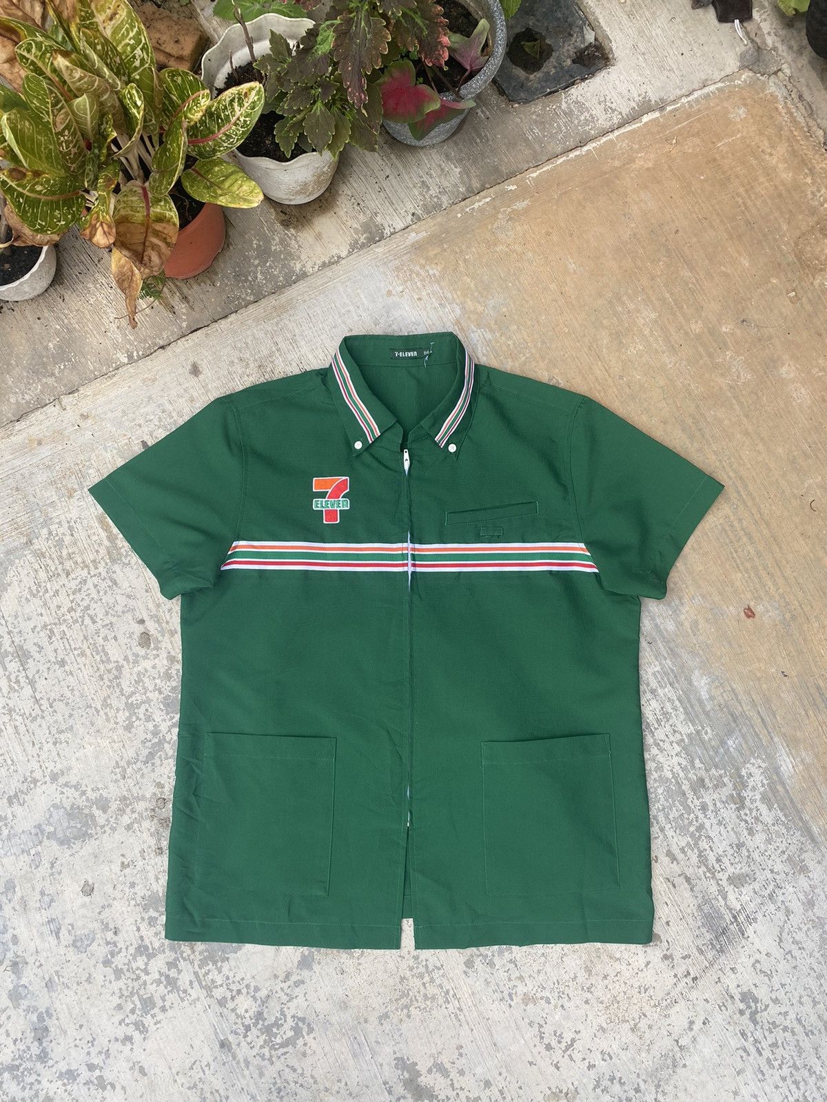 Uniform Wares × Vintage Vintage 7-Eleven Woven Spellout Workshirt Size US M / EU 48-50 / 2 - 1 Thumbnail