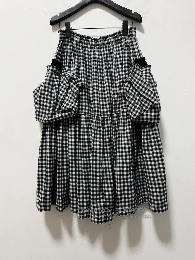Comme des Garcons Comme Des Garcons Black and White Plaid Pleated Big Pocket Size 22" - 1 Thumbnail