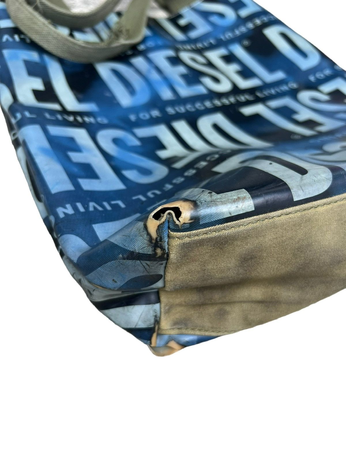 Diesel Vintage y2k Diesel Tote Bag Distressed Cyber Bag Size ONE SIZE - 7 Thumbnail